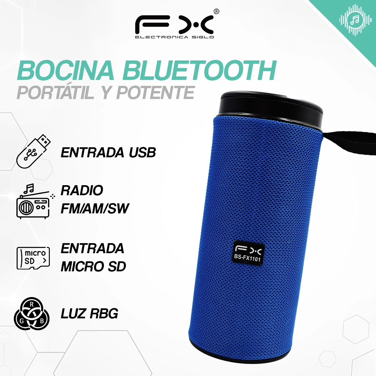 Bocina con Bluetooth BS-FX1101 - Image 2