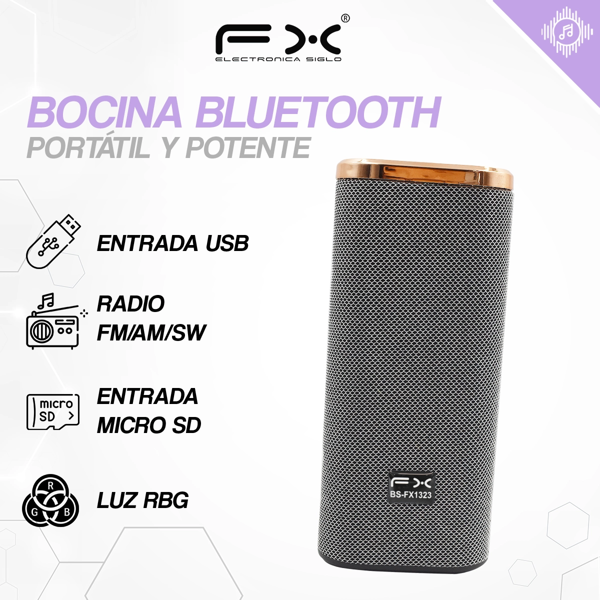 Bocina con Bluetooth BS-FX1323 - Image 2