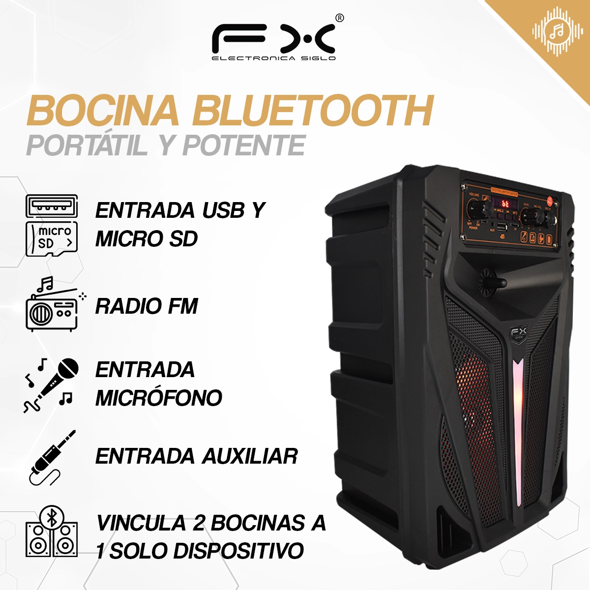 Bocina con Bluetooth QS-8246 - Image 2
