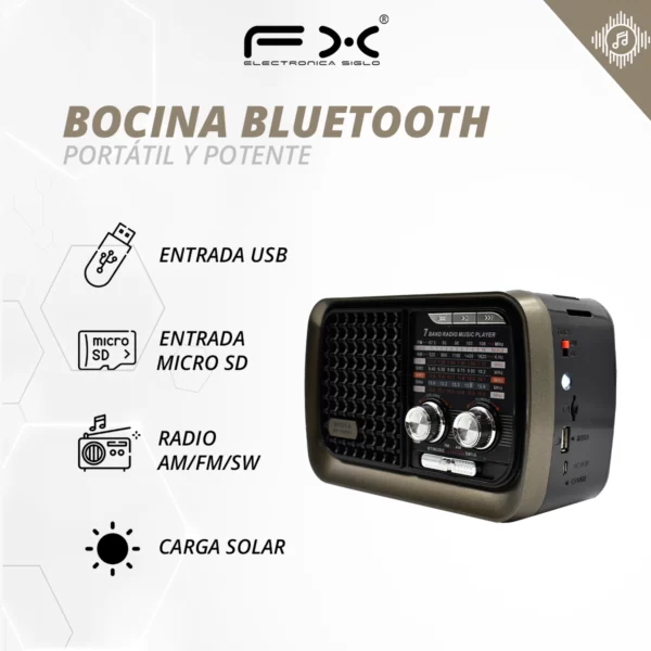 Bocina con Bluetooth VX-1906BTSL - Image 2