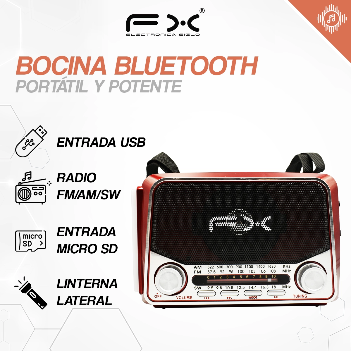 Bocina con Bluetooth VX-311BT - Image 2
