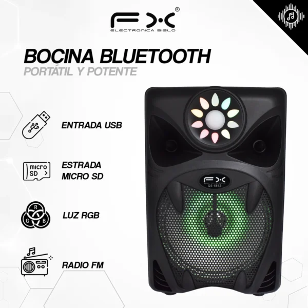 Bocina con Bluetooth QS-5812 - Image 2