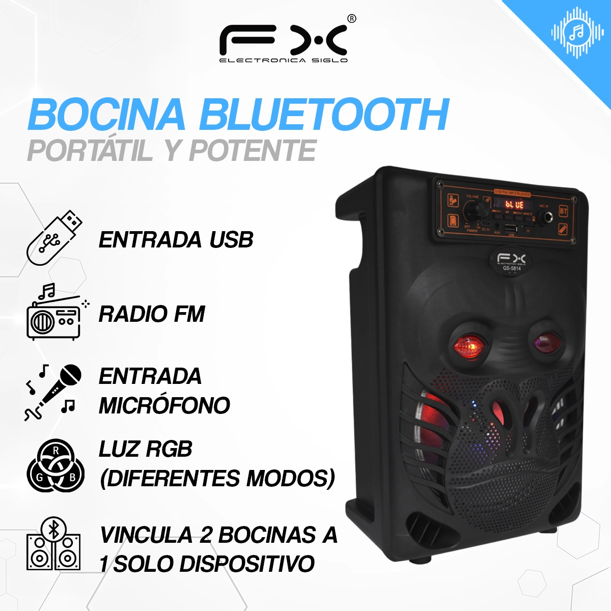 Bocina con Bluetooth QS-5814 - Image 2