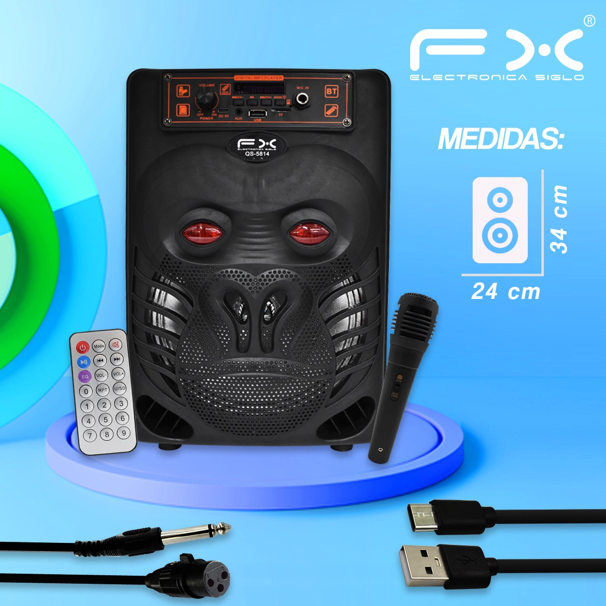 Bocina con Bluetooth QS-5814 - Image 3