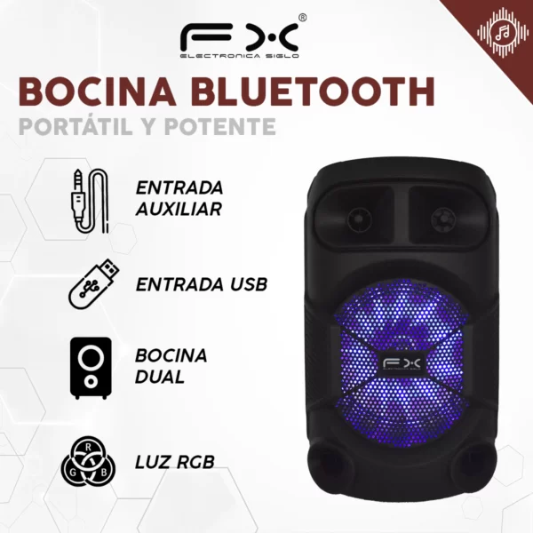 Bocina con Bluetooth QS-801P - Image 2