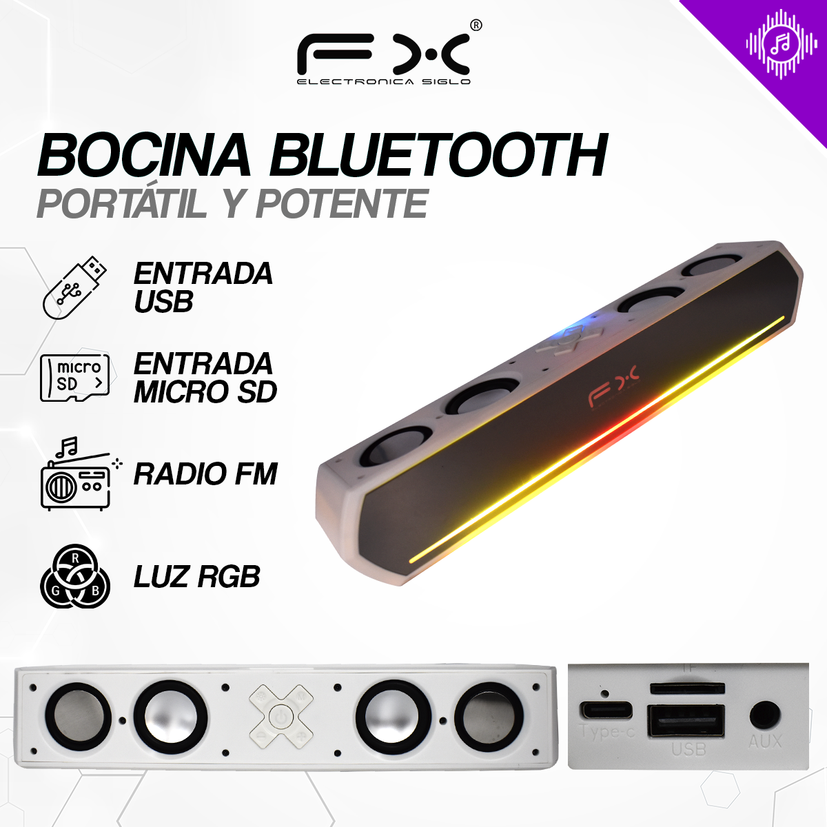 Bocina con Bluetooth BS-FX1119 - Image 2