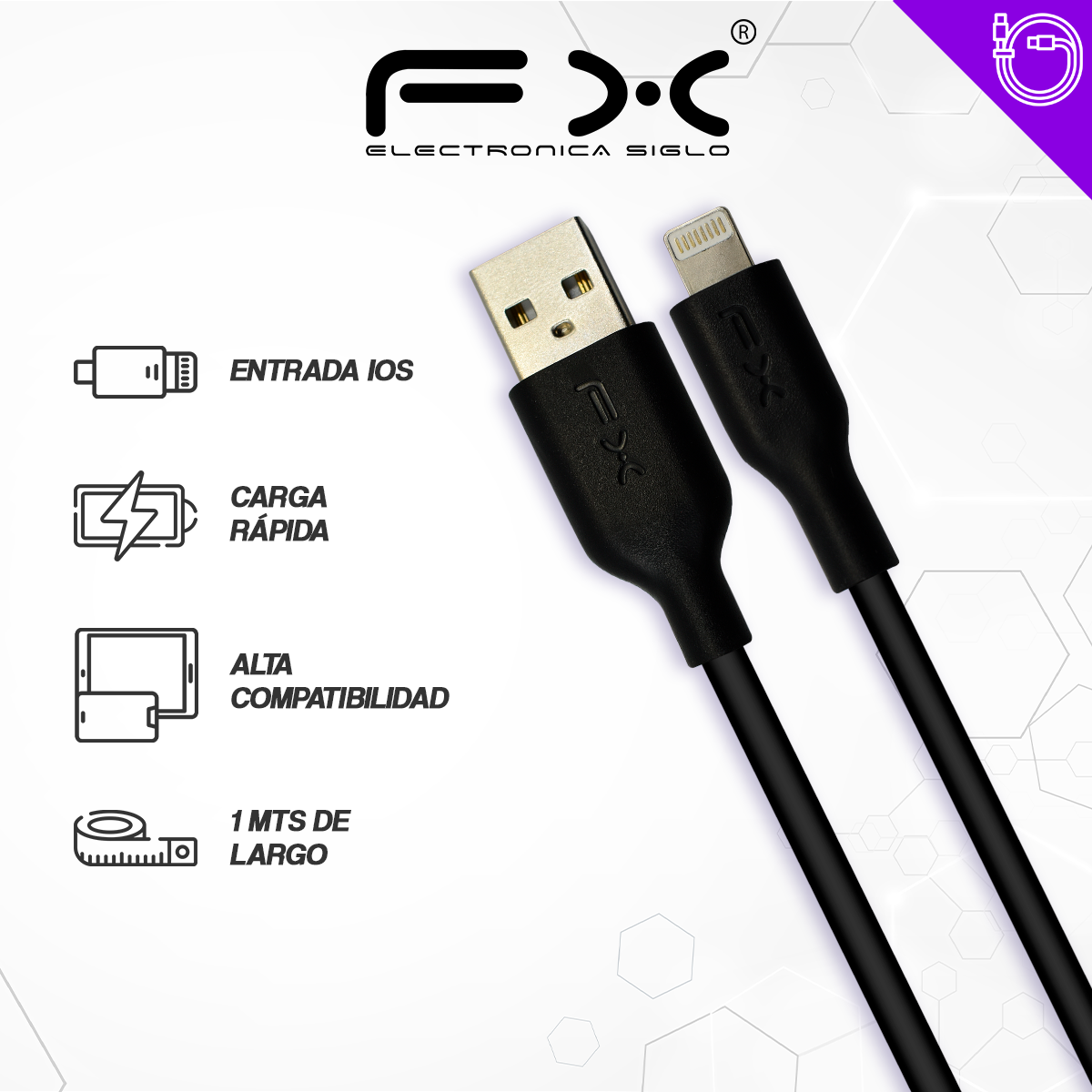 Cable de Carga (IOS) WIR-U12I - Image 2