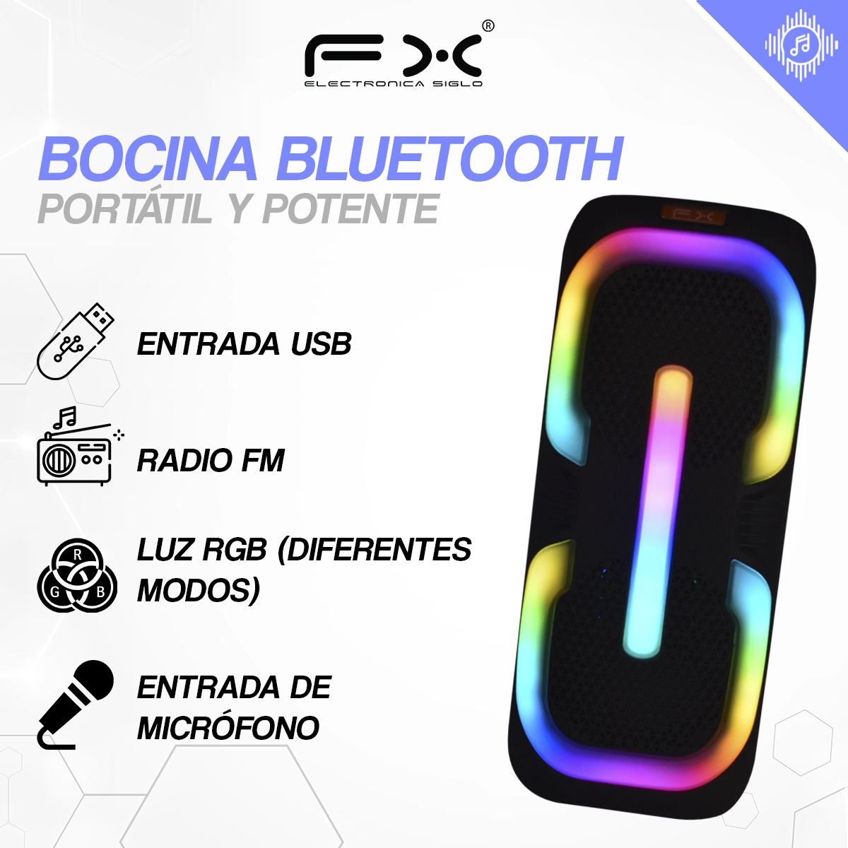 Bocina con Bluetooth MS-1954BT - Image 2
