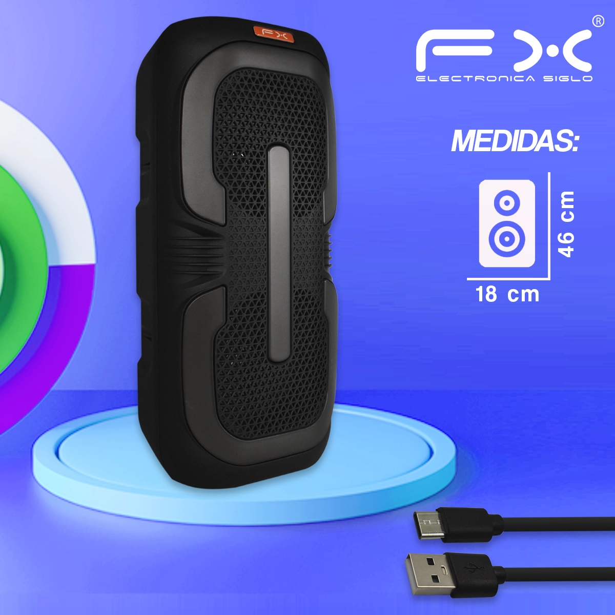 Bocina con Bluetooth MS-1954BT - Image 3