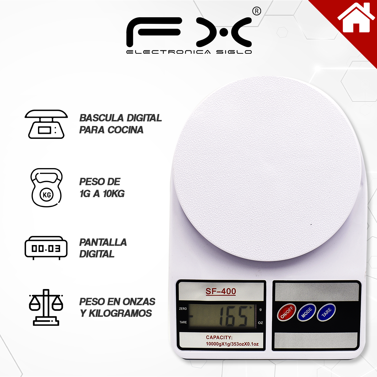 Bascula Digital para Cocina FX-C191 - Image 2