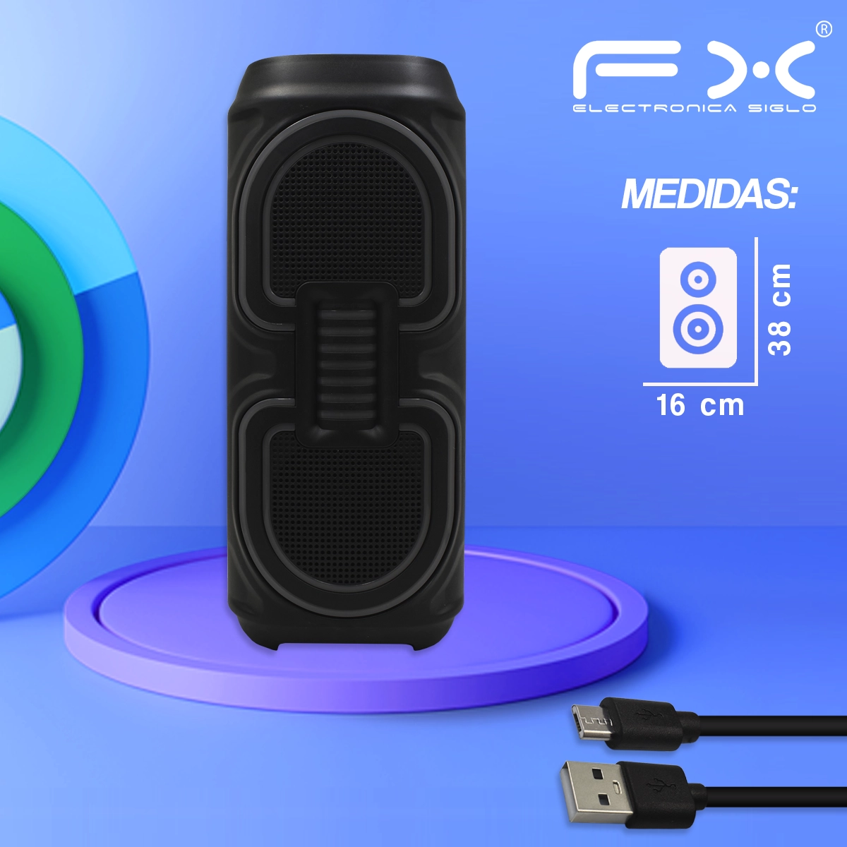 Bocina con Bluetooth MS-3640BT - Image 3