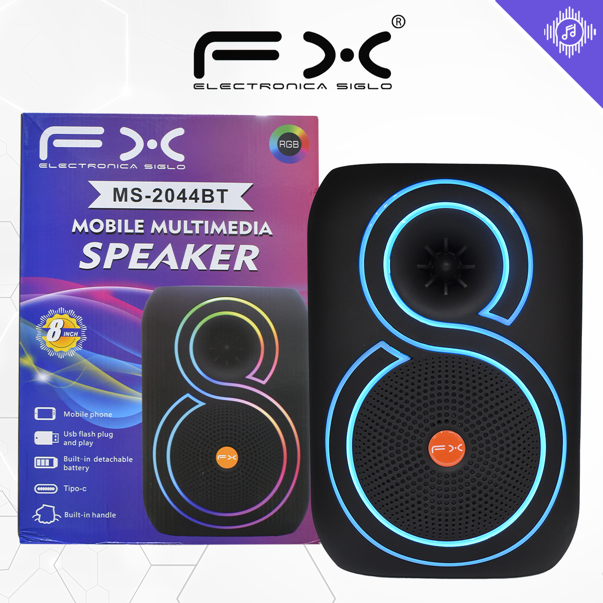 Bocina con Bluetooth MS-2044BT