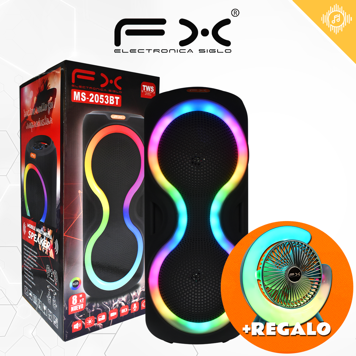 Bocina con Bluetooth MS-2053T