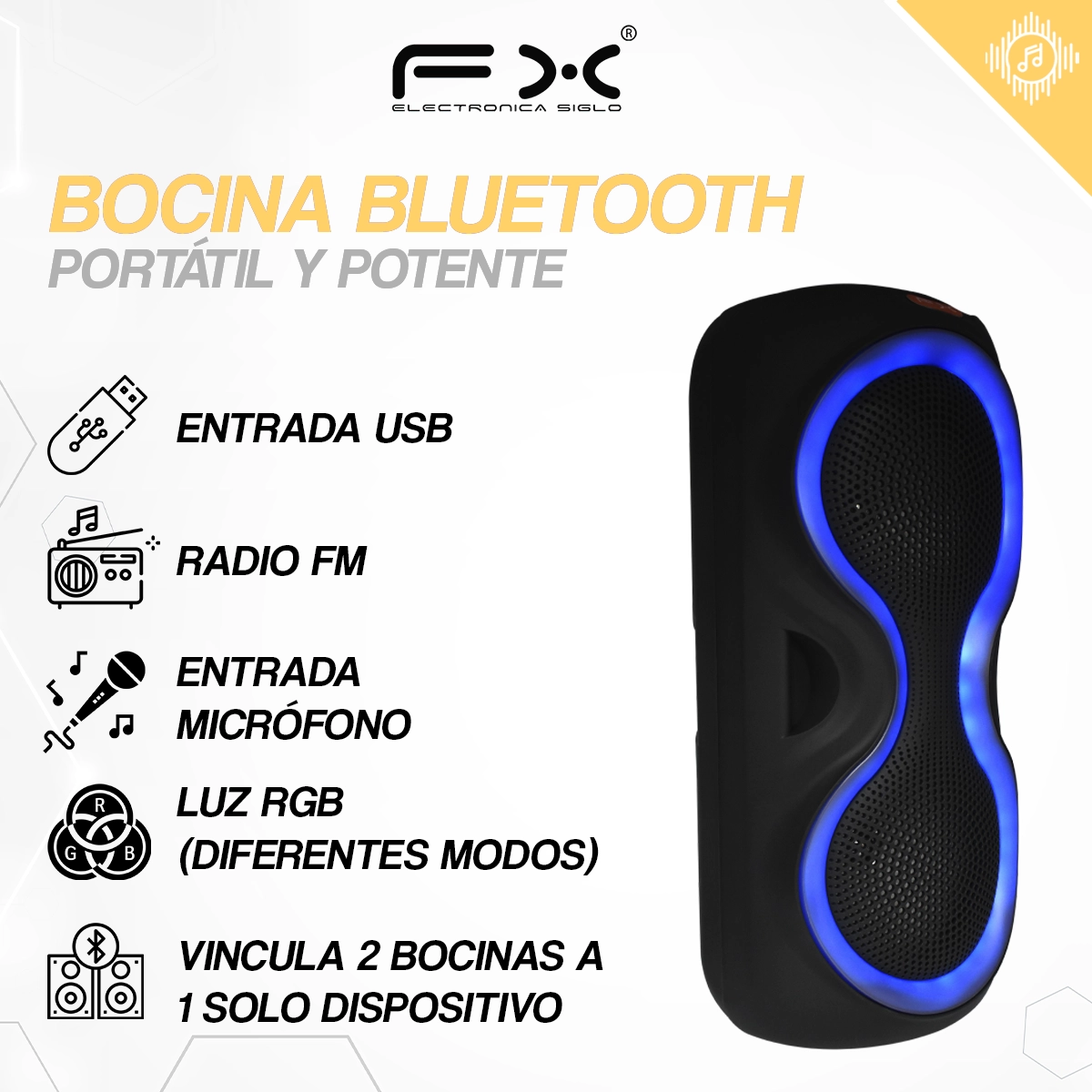 Bocina con Bluetooth MS-2053T - Image 2