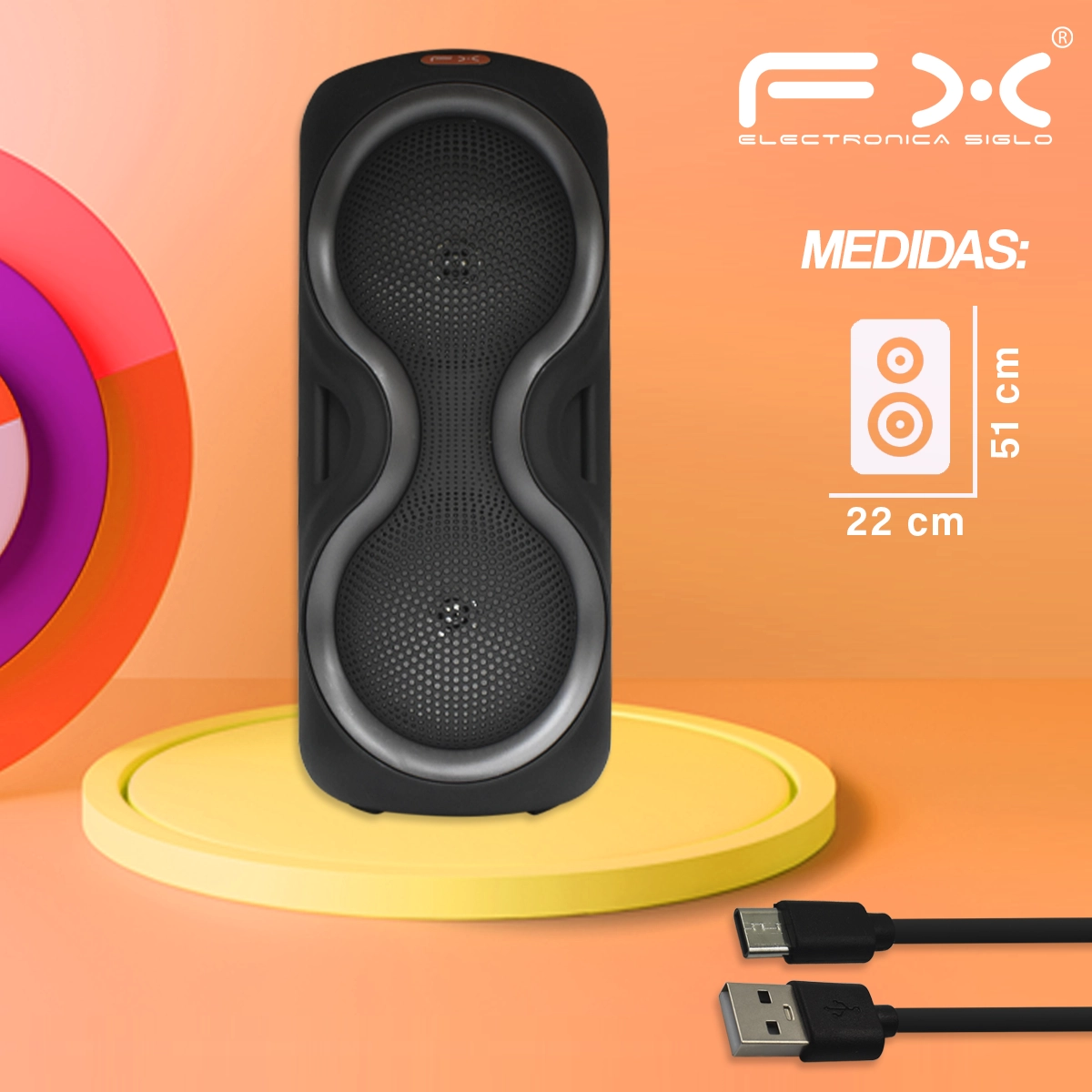 Bocina con Bluetooth MS-2053T - Image 3