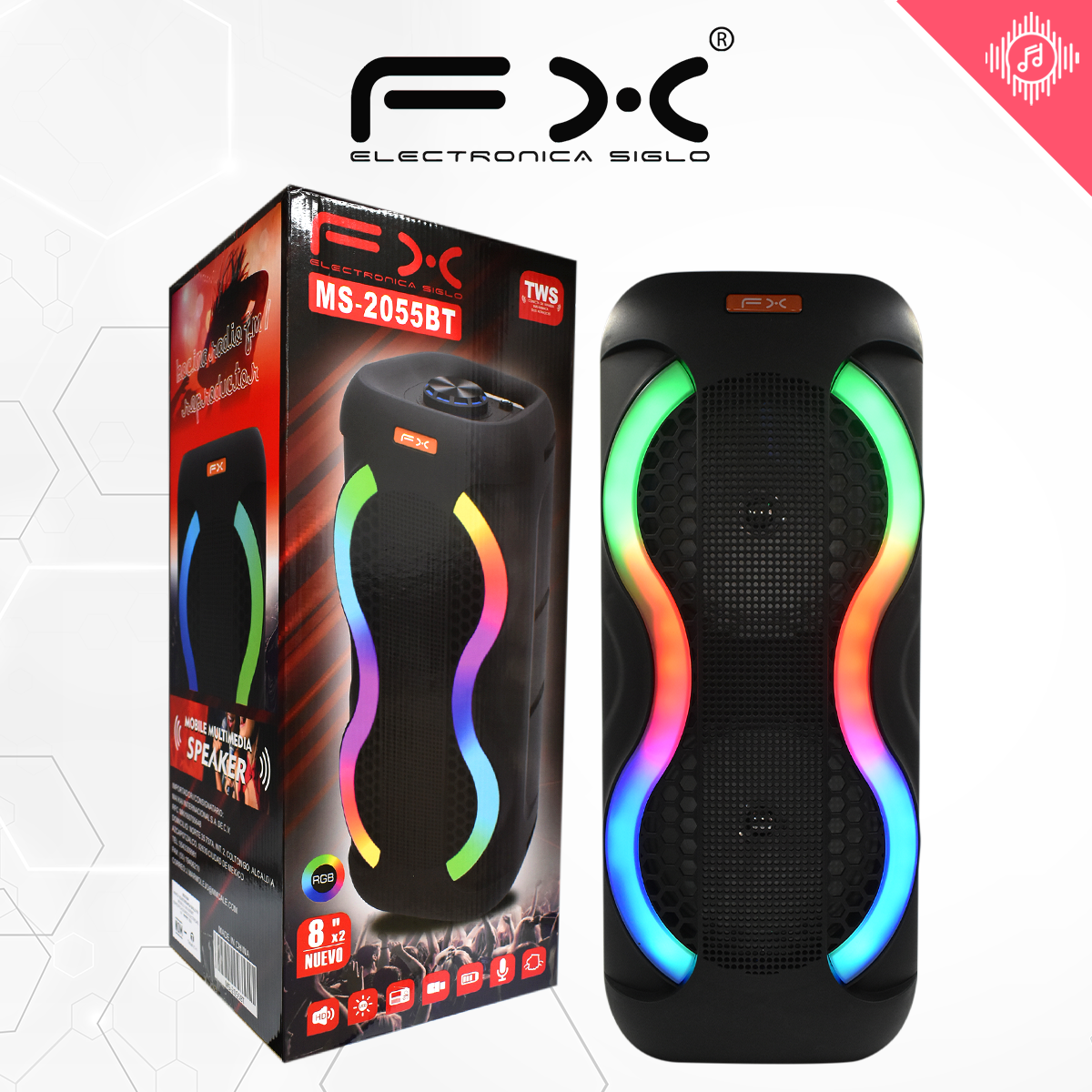 Bocina con Bluetooth MS-2055BT
