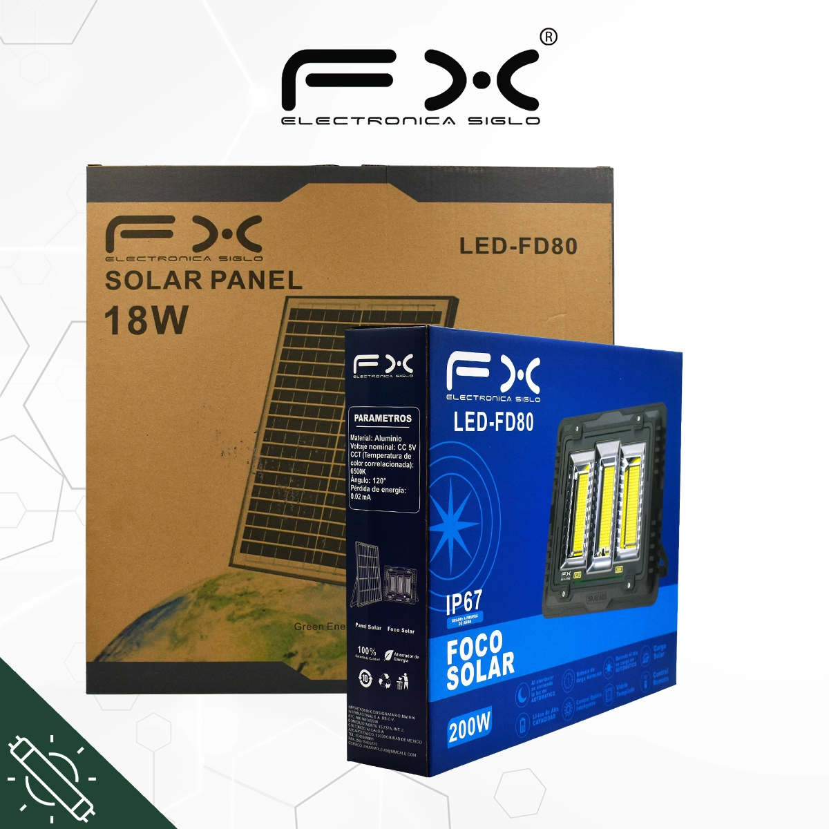 Lampara Solar LED-FD80