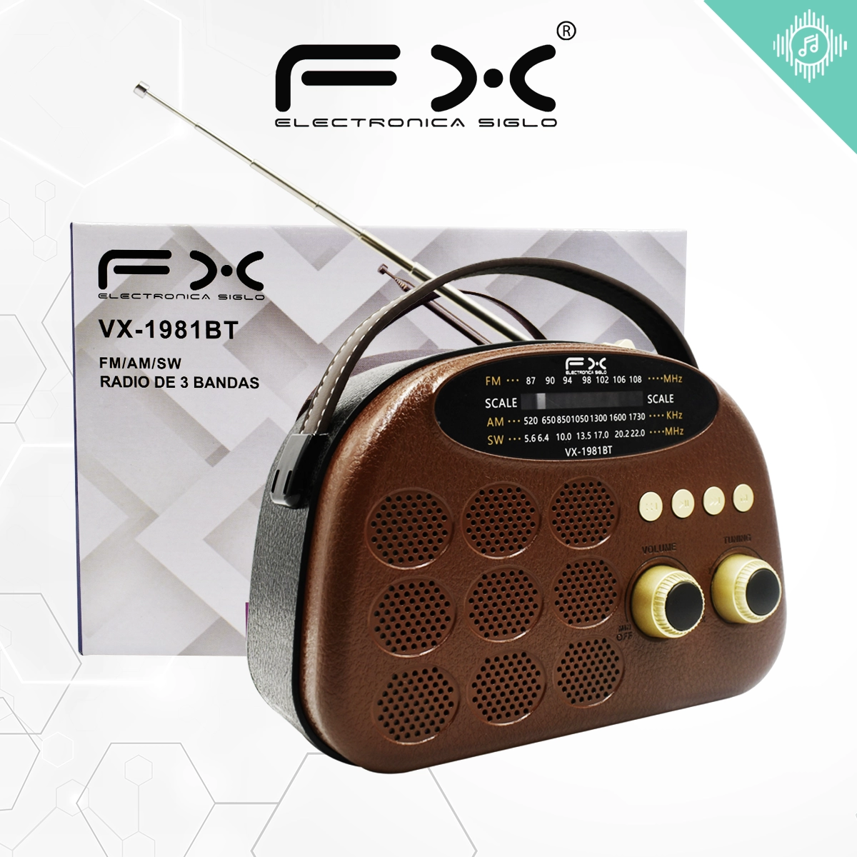 Bocina con Bluetooth VX-1981BT