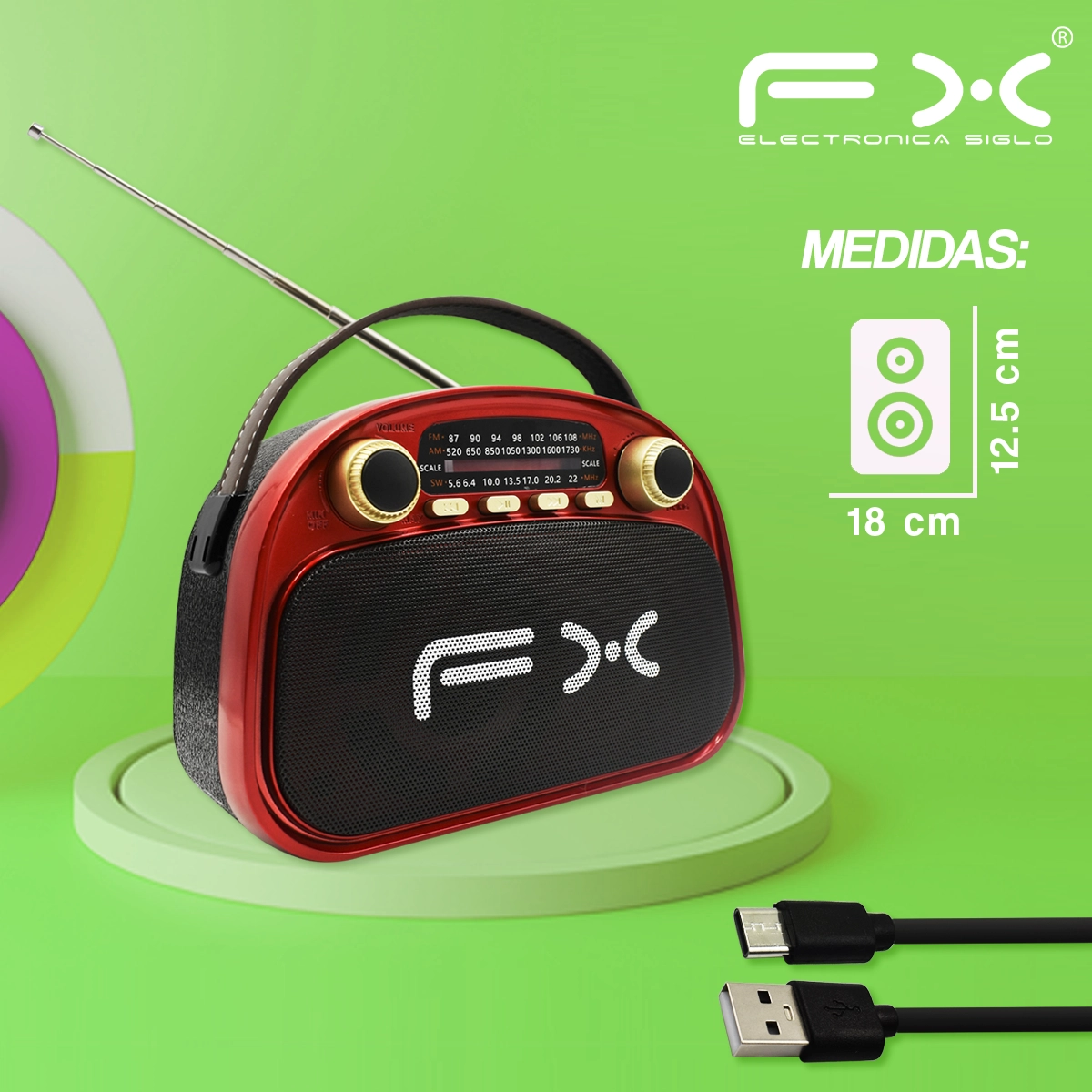 Bocina con Bluetooth VX-1982BT - Image 3