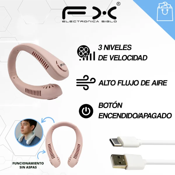 Ventilador de cuello portátil FS-6611 - Image 2