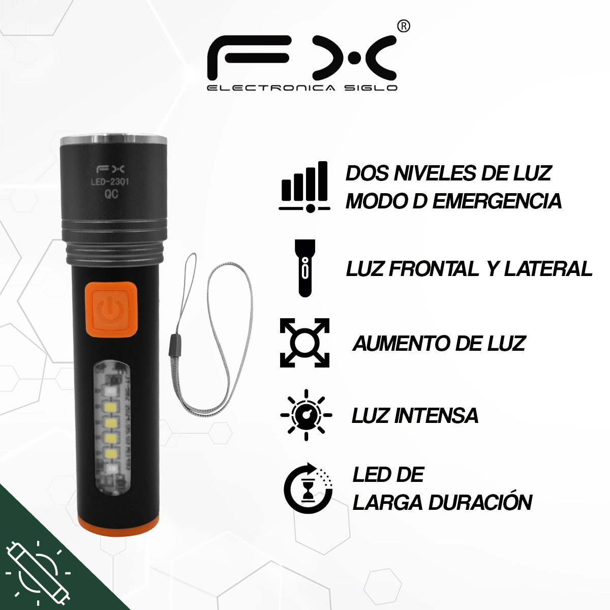 Lampara de Emergencia LED-2301 - Image 2