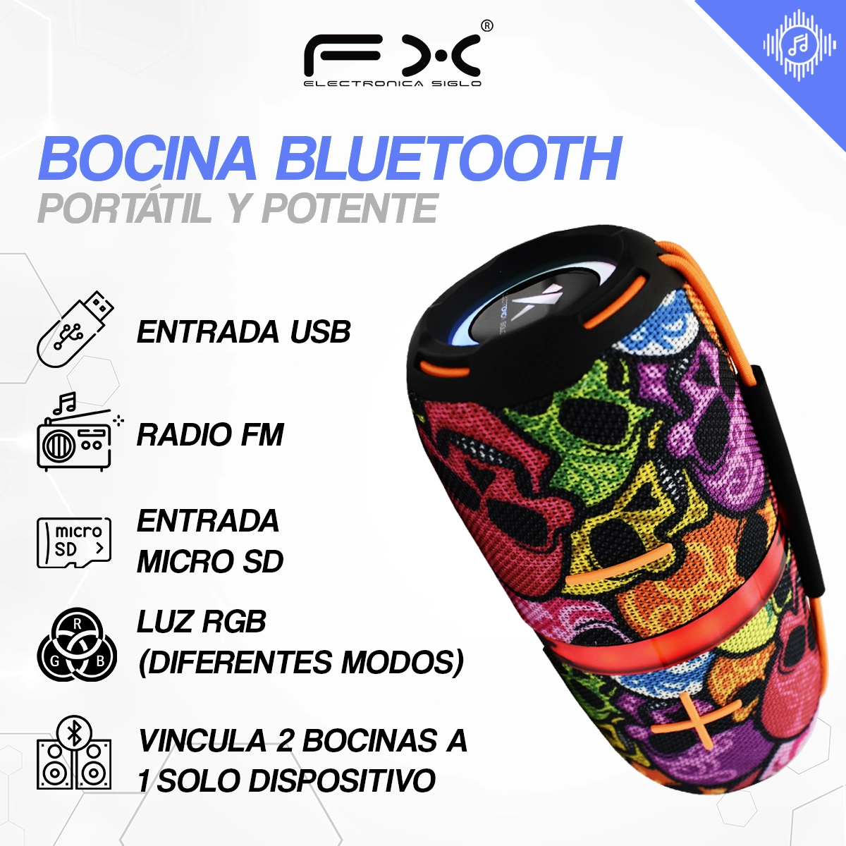 Bocina con Bluetooth BS-X23 - Image 2