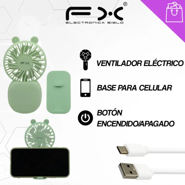 Mini Ventilador Eléctrico FS-6618 - Image 2