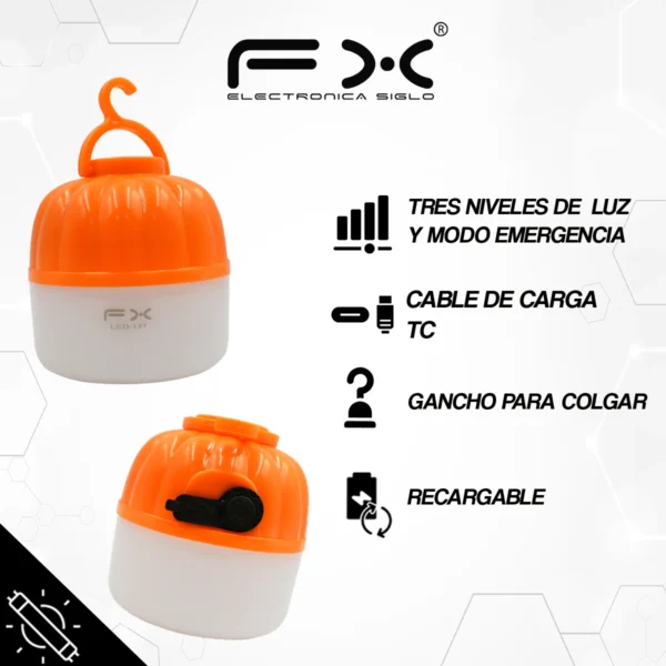 Mini Lampara de Emergencia LED-137 - Image 2