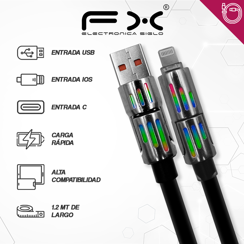 Cable de Carga (C/IOS/USB) WIR-F6N6 - Image 2