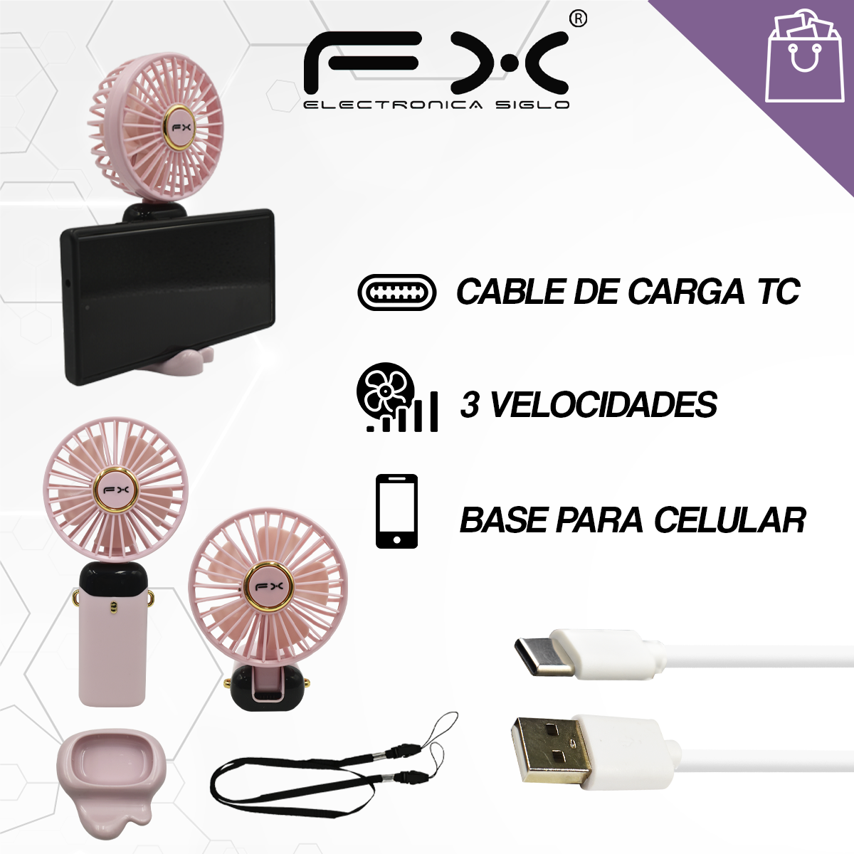 Mini Ventilador Eléctrico FS-6620 - Image 2