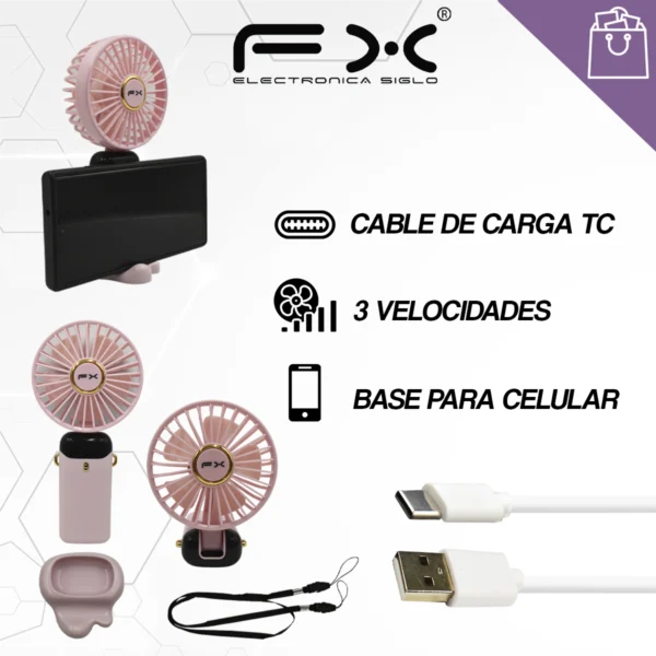 Mini Ventilador Eléctrico FS-6620 - Image 2