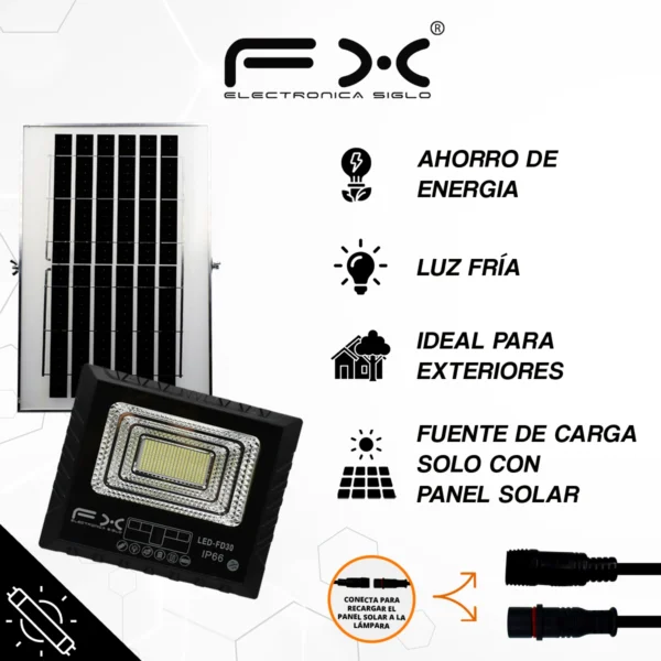 Lámpara y Panel Solar LED-FD30 - Image 2