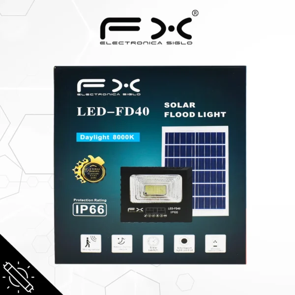 Lámpara y Panel Solar LED-FD40