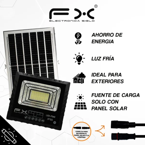 Lámpara y Panel Solar LED-FD40 - Image 2