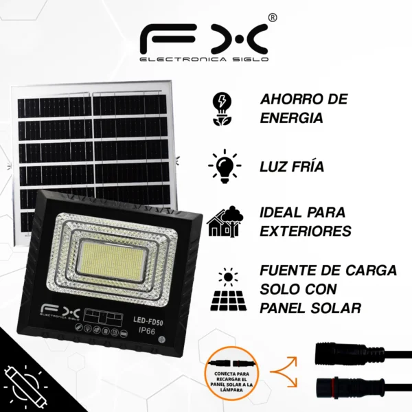 Lámpara y Panel Solar LED-FD50 - Image 2