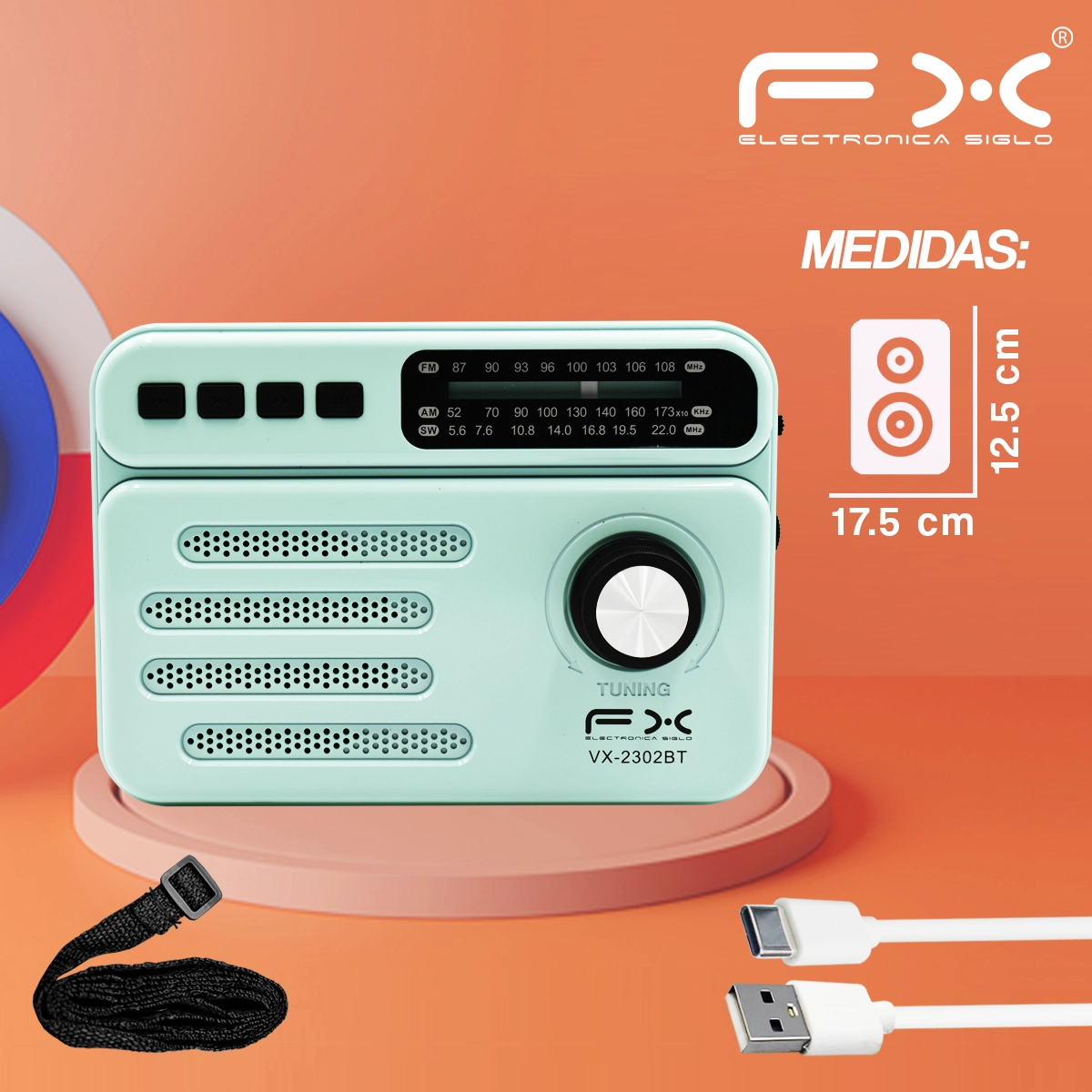 Bocina con Bluetooth VX-2302BT - Image 3