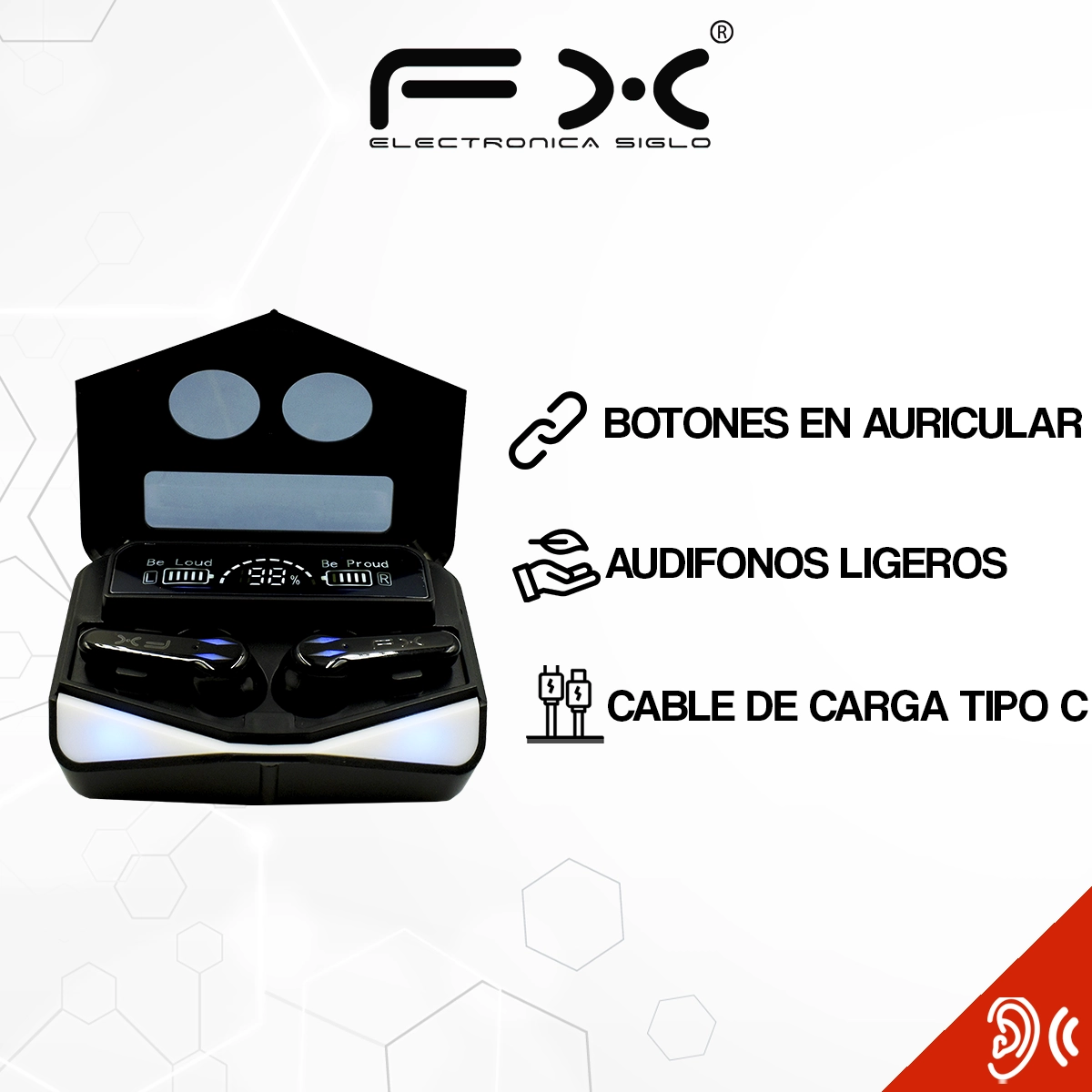 Audífonos Gamer Bluetooth  EAR-M39 - Image 2