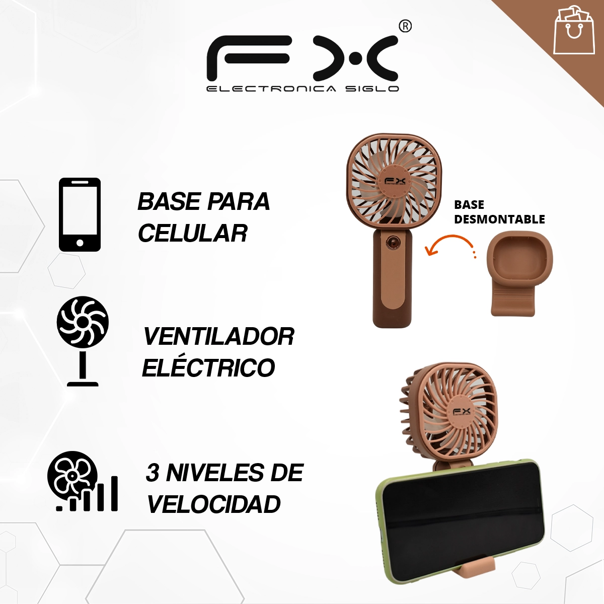 Mini Ventilador Eléctrico FS-6645 - Image 2