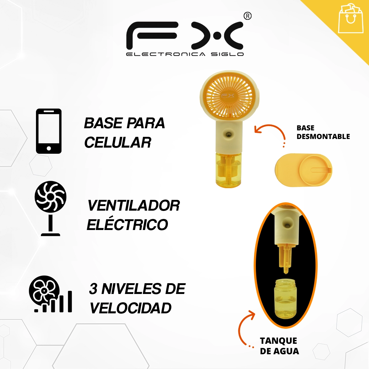 Mini Ventilador Eléctrico FS-6651 - Image 2