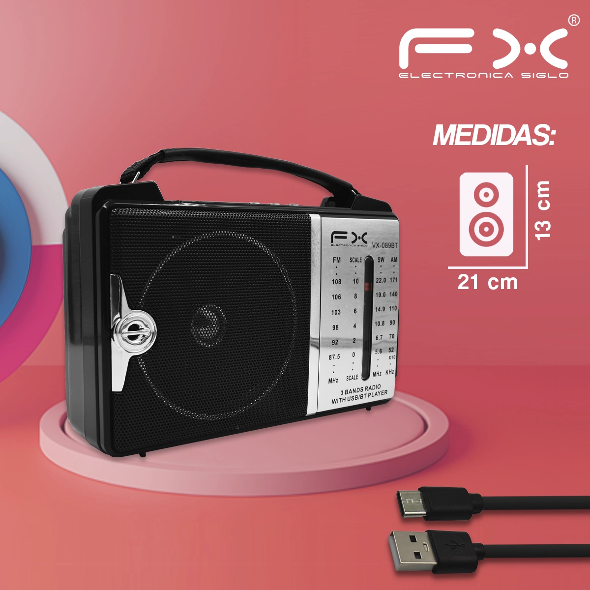 Bocina con Bluetooth VX-089BT - Image 3