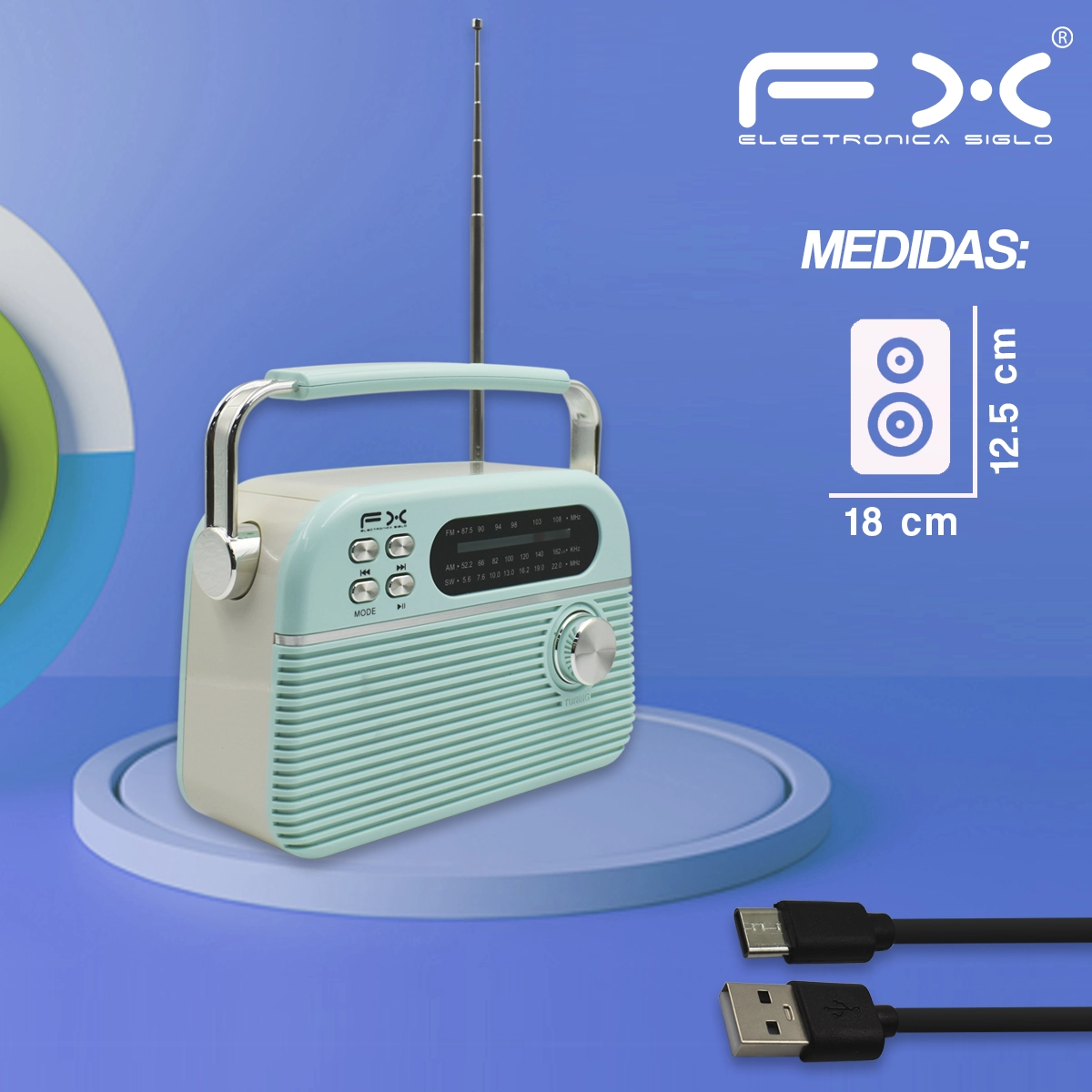 Bocina con Bluetooth VX-1986BT - Image 3