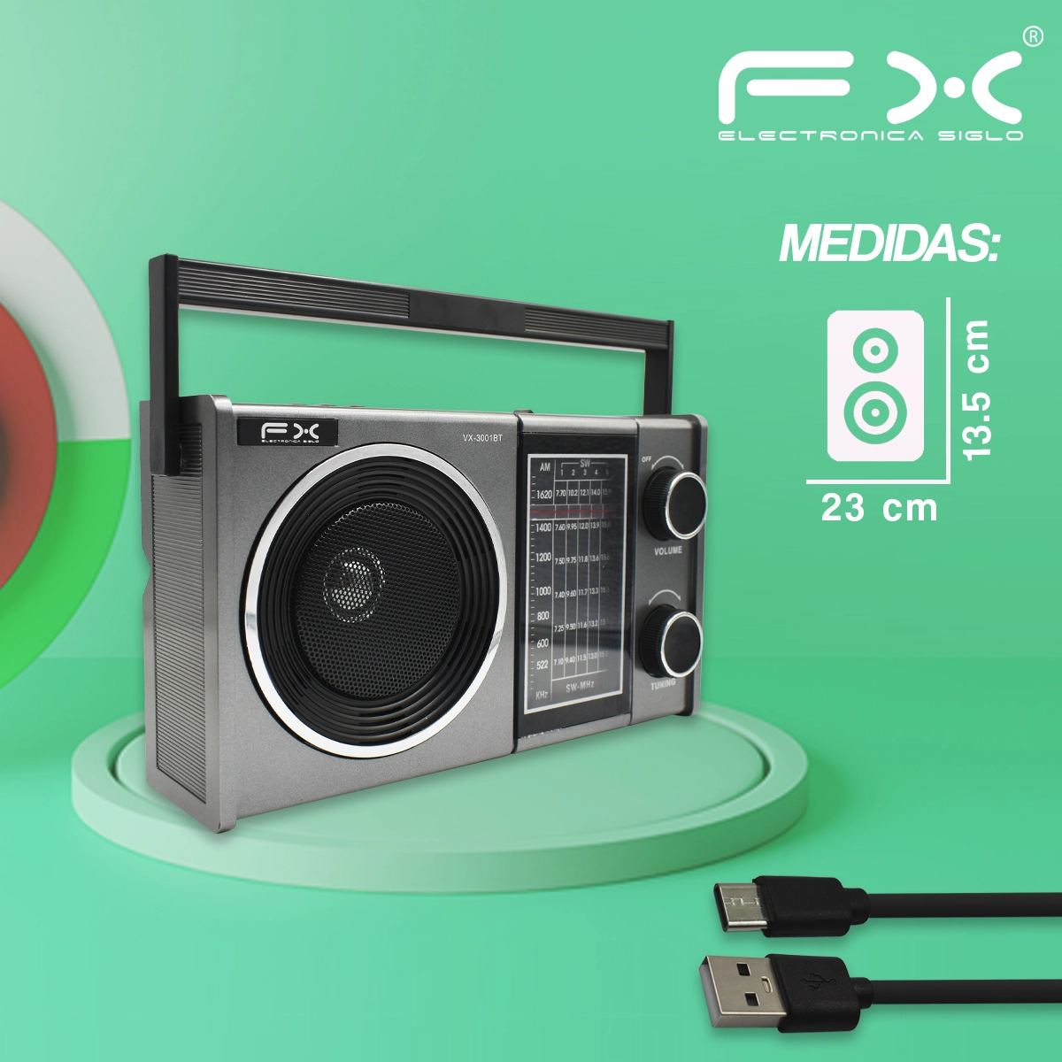 Bocina con Bluetooth VX-3001BT - Image 3