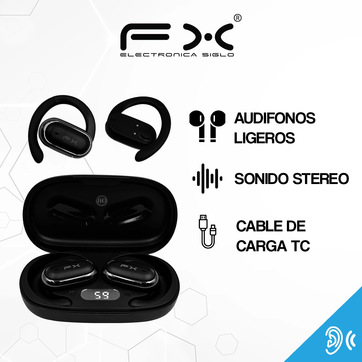 Audífonos Inalámbricos Bluetooth EAR-i119BT - Image 2