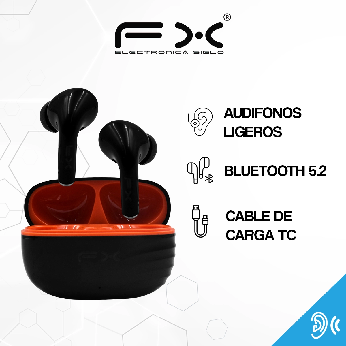 Audífonos Inalámbricos Bluetooth EAR-i142BT - Image 2