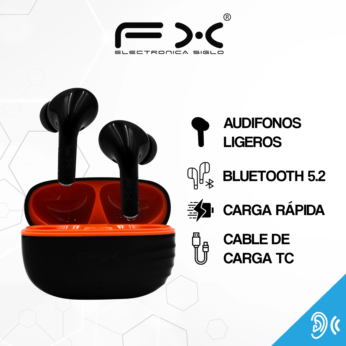 Audífonos Inalámbricos Bluetooth EAR-i142BT - Image 2