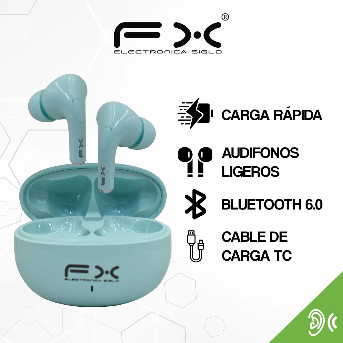 Audífonos Inalámbricos Bluetooth EAR-i147BT - Image 2