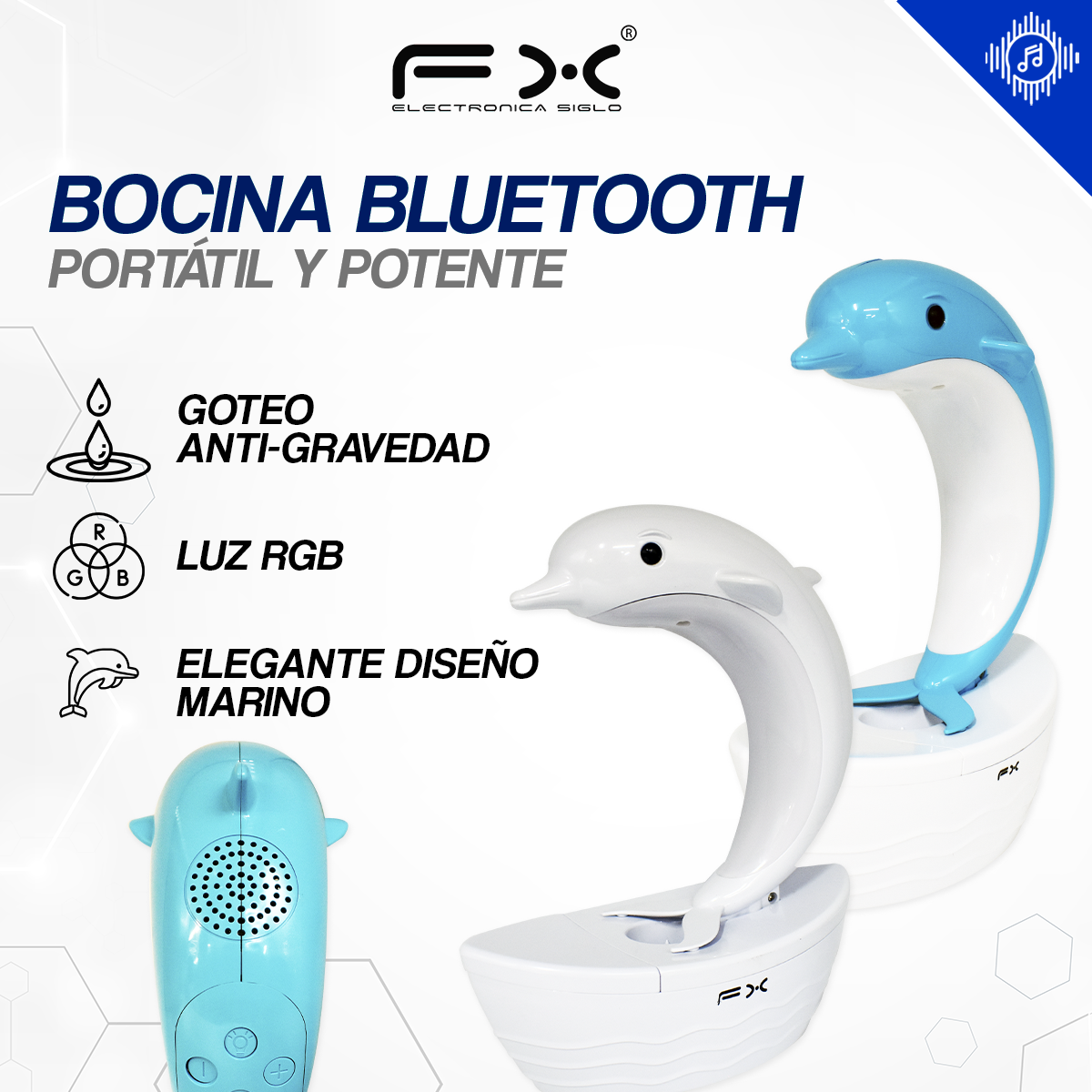 Bocina Bluetooth con Goteo Anti-Gravedad BS-W401 - Image 2