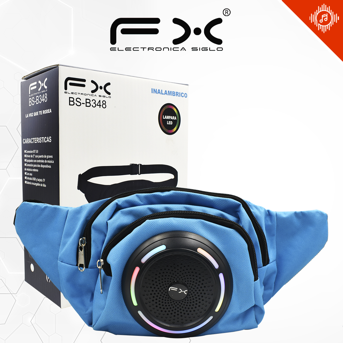 Cangurera con Bocina Bluetooth BS-B348