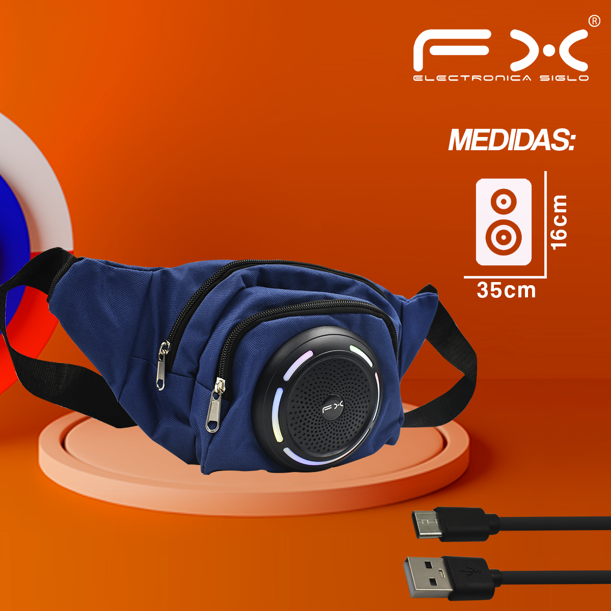 Cangurera con Bocina Bluetooth BS-B348 - Image 3