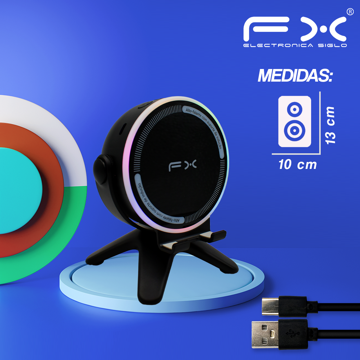 Soporte para Teléfono con Bocina Bluetooth BS-1968 - Image 3